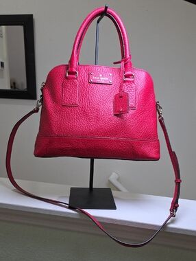 KATE SPADE SMALL RACHELLE Hot Chili Red Leather Bag BAY STREET EUC